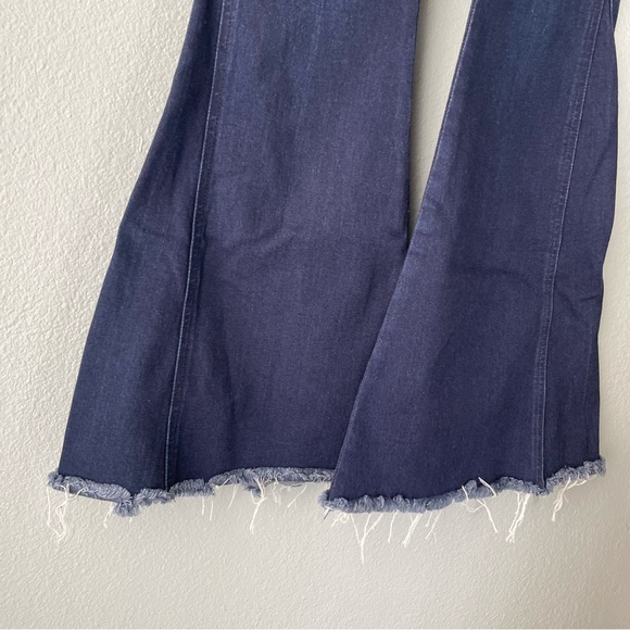 Flying Monkey | High Rise Super Flare Dark Wash Bell Bottom Stretchy Jeans - Picture 6 of 10